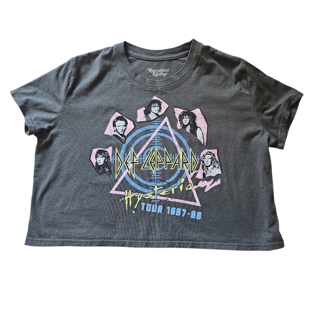 Def Leppard Cropped Tee, Small